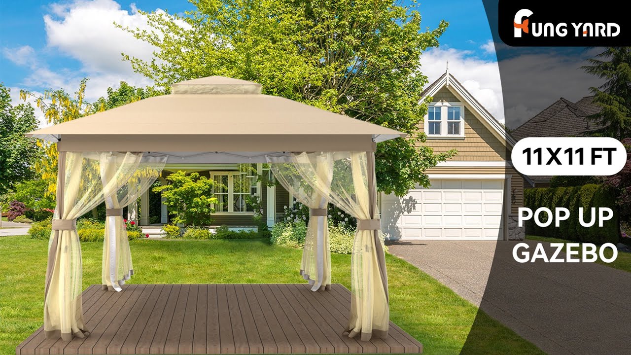 Discovery | 11&lsquo;x11' Outdoor Pop Up Gazebo With Netting