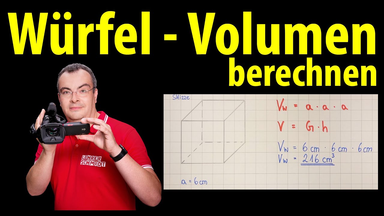 Würfel - Volumen berechnen | Lehrerschmidt