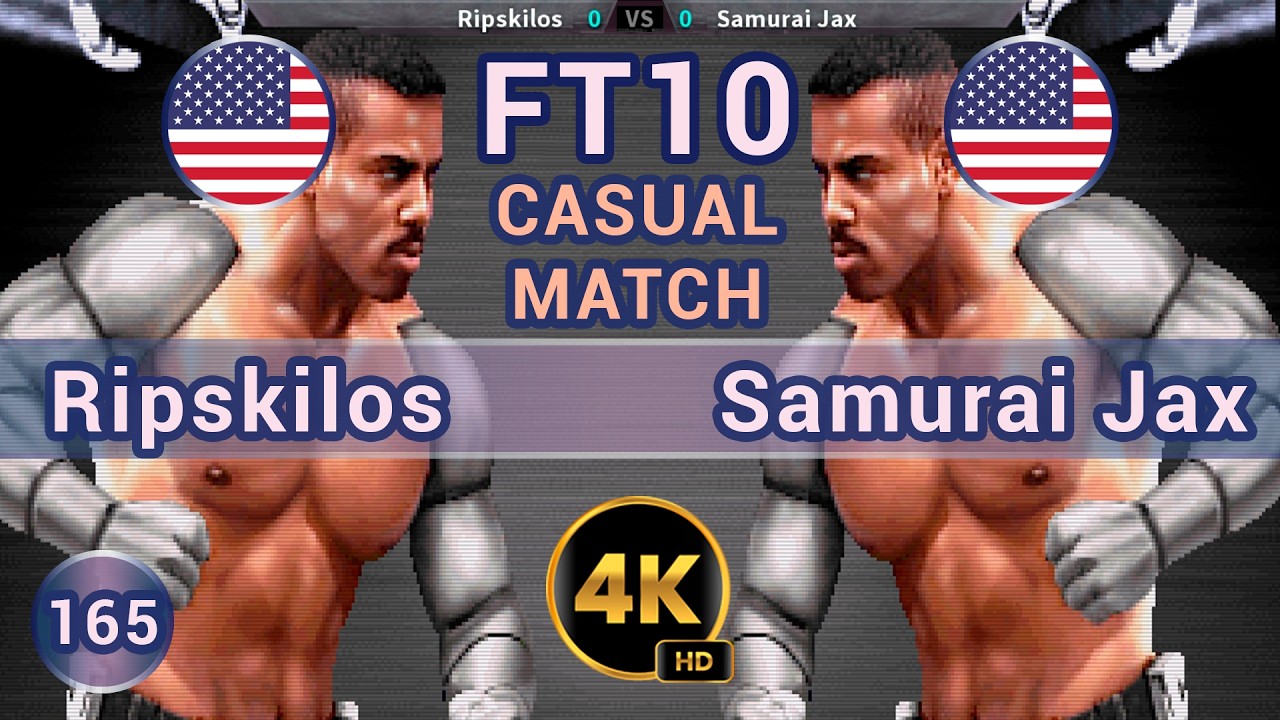 UMK3 - 🇺🇸 Ripskilos vs Samurai Jax 🇺🇸 FT10 / 4K 60 FPS #umk3 #ultimatemortalkombat3 #t99hex #t99h
