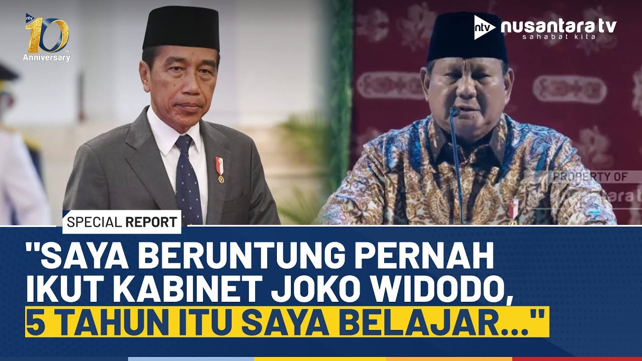 [FULL] Presiden Prabowo Bangga Pernah Ikut Kabinet Jokowi: 5 Tahun Itu Saya Banyak Belajar... | NTV