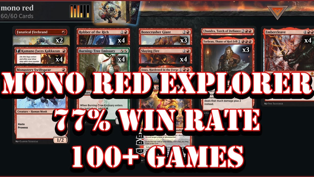 How I Took Over MTG Arena Explorer: Mono Red Aggro 77% Win Rate @nitroKenan