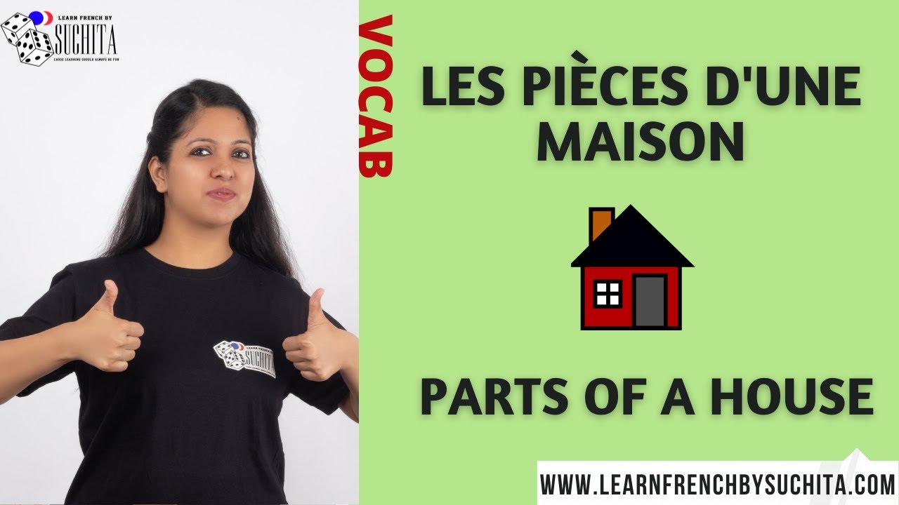 French Vocabulary | Les pièces d'une maison (Parts of a house) | By Suchita | Classes +91-8920060461