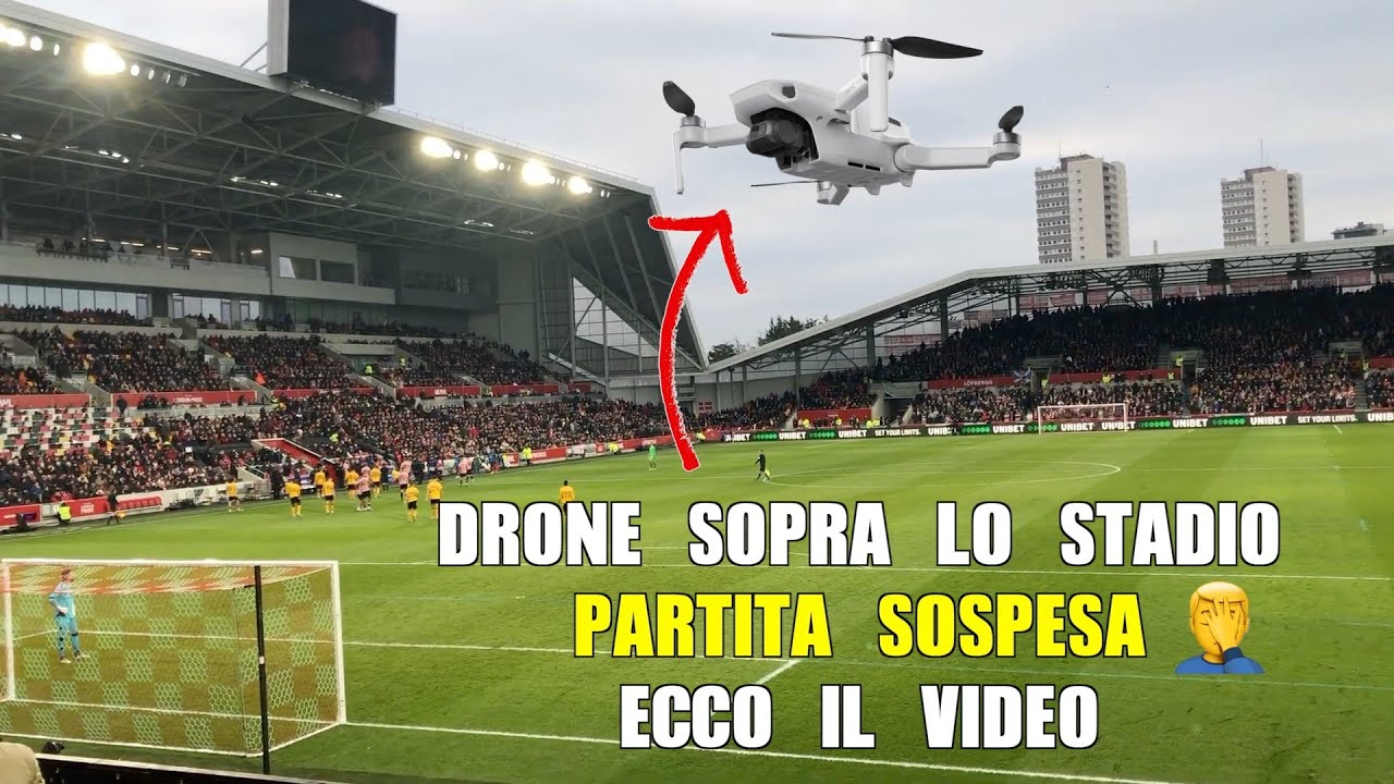 ECCO IL VIDEO DEL DRONE SOPRA LO STADIO PARTITA SOSPESA IN PREMIER LEAGUE