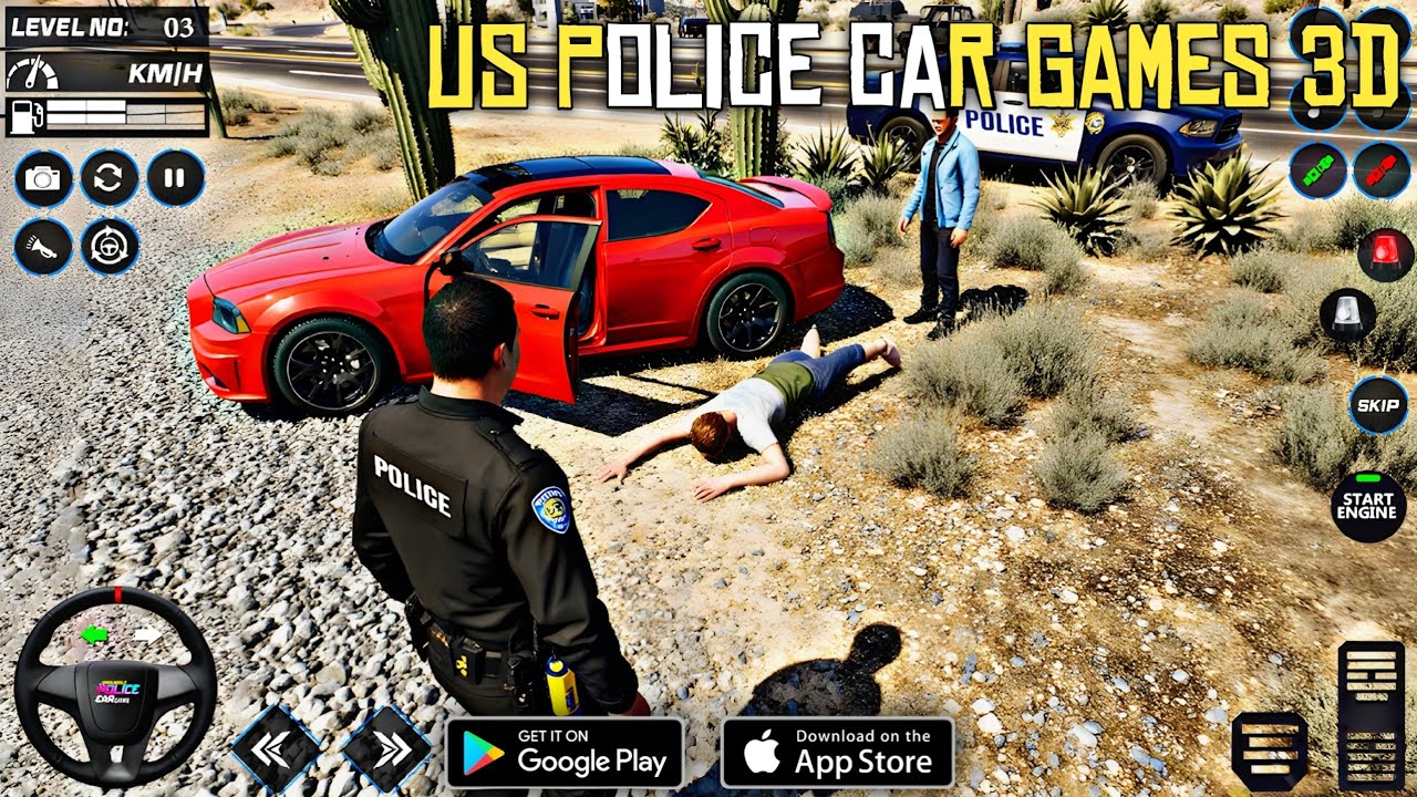 US Police Car Games 3D Gameplay Android & iOS