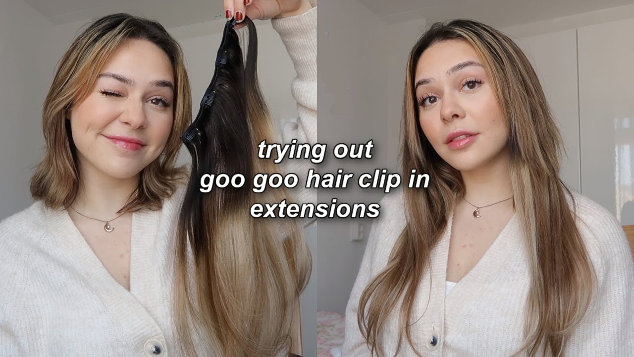trying out goo goo hair clip-in hair extensions! *simple and easy to apply* 💁🏼‍♀️ 🤍