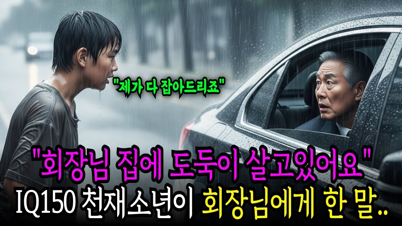 아이큐150천재소년이 재벌회장님에게 “회장님 집에 도둑이 살고 있어요” 자기가 잡아주겠다고 제안하는데..|오디오북 |노후사연 |반전사연|시니어사연|인생이야기|