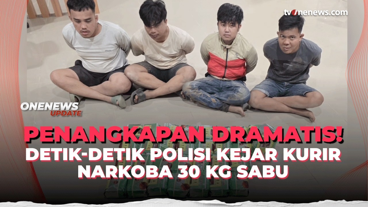 Penangkapan Dramatis! Mobil Pembawa Sabu Rp54 Miliar Masuk Parit Dikepung Polisi | OneNews Update