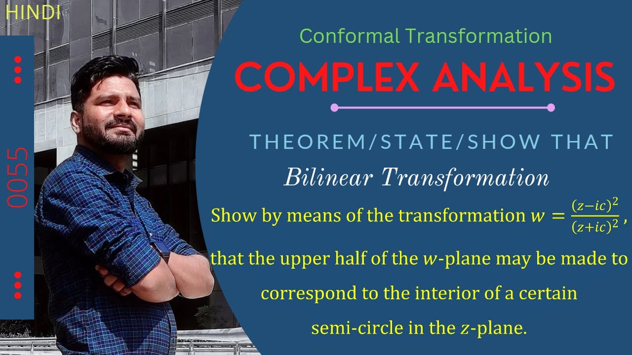 Show 𝒘=(𝑧-𝑖𝑐)²/(𝑧+𝑖𝑐)² transform 𝑣≥0 in 𝒘-plane correspond interior of certain semicircle in 𝑧-plane