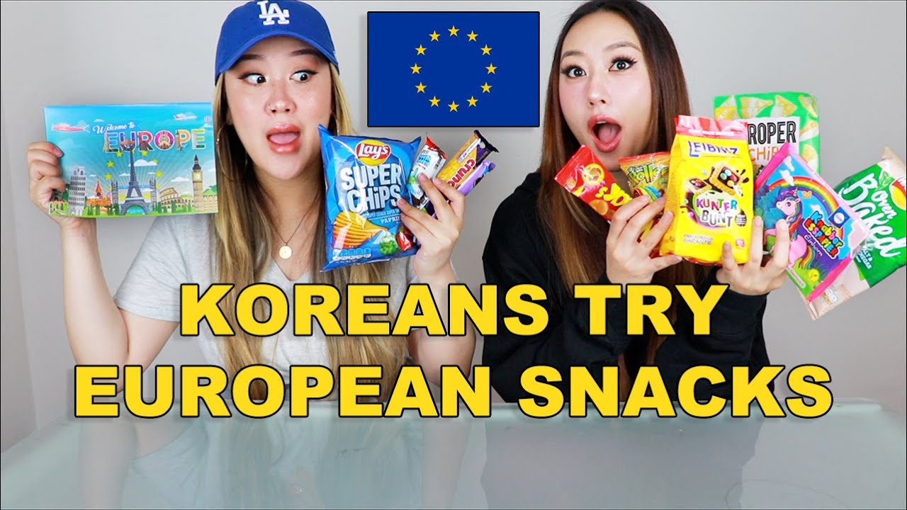 KOREAN SISTERS TRY EUROPEAN SNACKS 🇪🇺😯