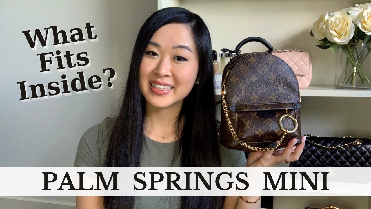 LOUIS VUITTON PALM SPRINGS MINI BACKPACK | WHAT FITS INSIDE THE PALM SPRINGS MINI &  IS IT WORTH IT?