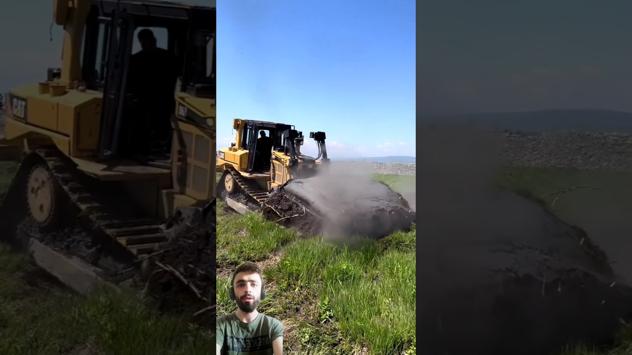 Powerful Bulldozer Moving Earth Mound || #youtubeshorts