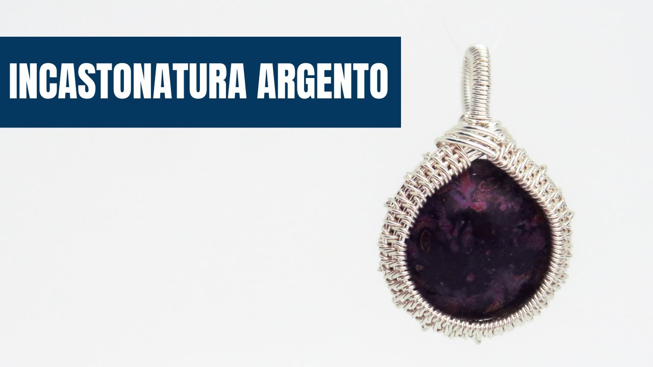 Incastonare cabochon tondo con fili argento 925 | Cabochon par puca