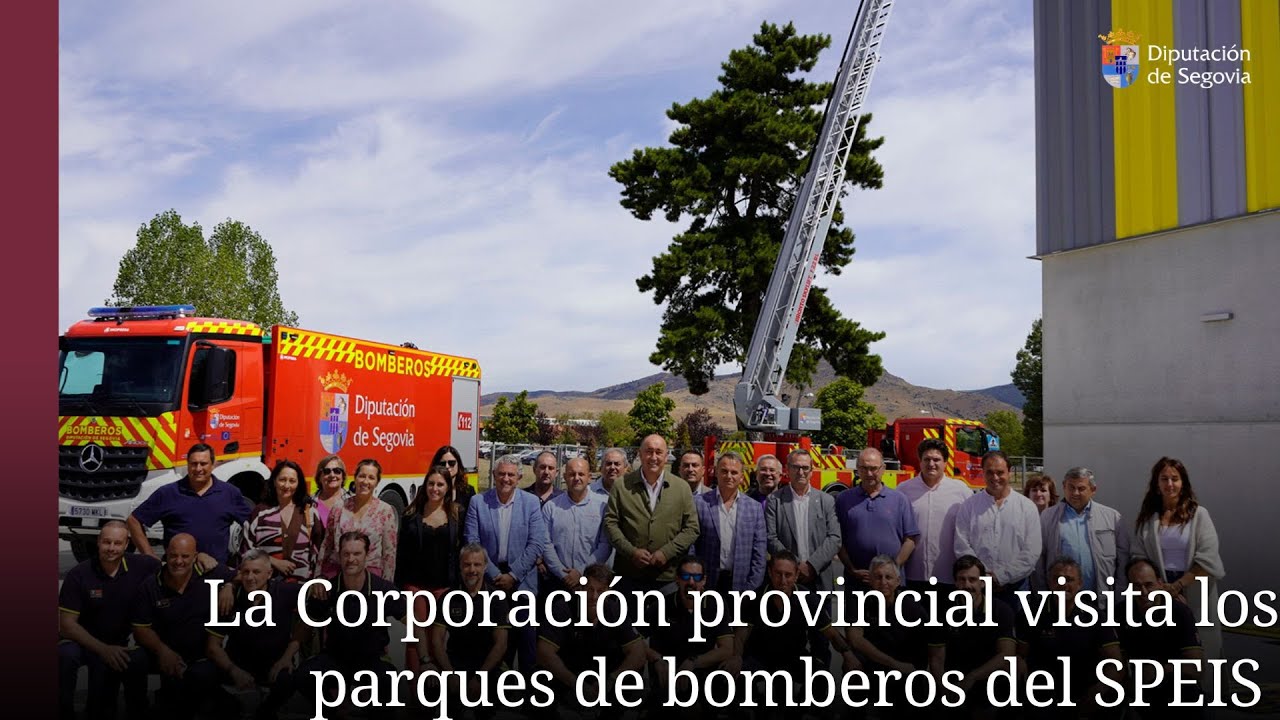 La Corporación provincial visita los parques de bomberos del SPEIS y asiste a la entrega de diplomas