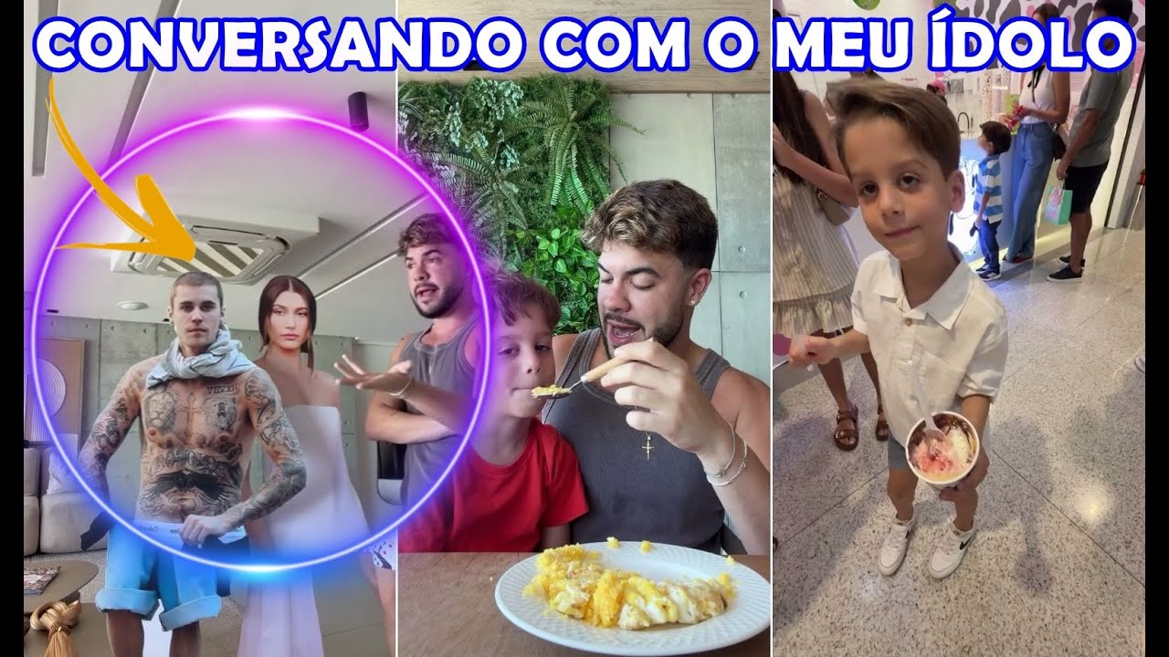 Alvaro Xaro conversando com o Justin e a Hailey + Alimentando o João | Stories do Alvaro