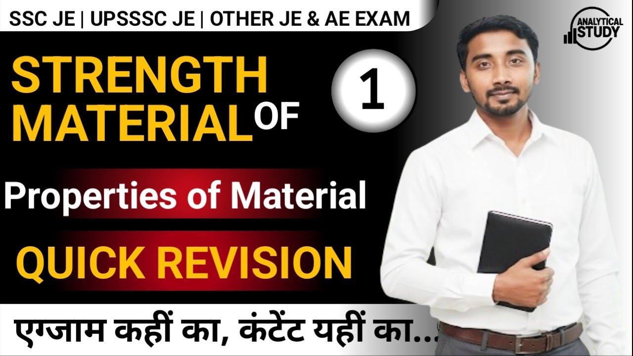 Strength of material / Properties of material- 01/JE & AE EXAM / Revision Class...By Er.Nitin Kumar 