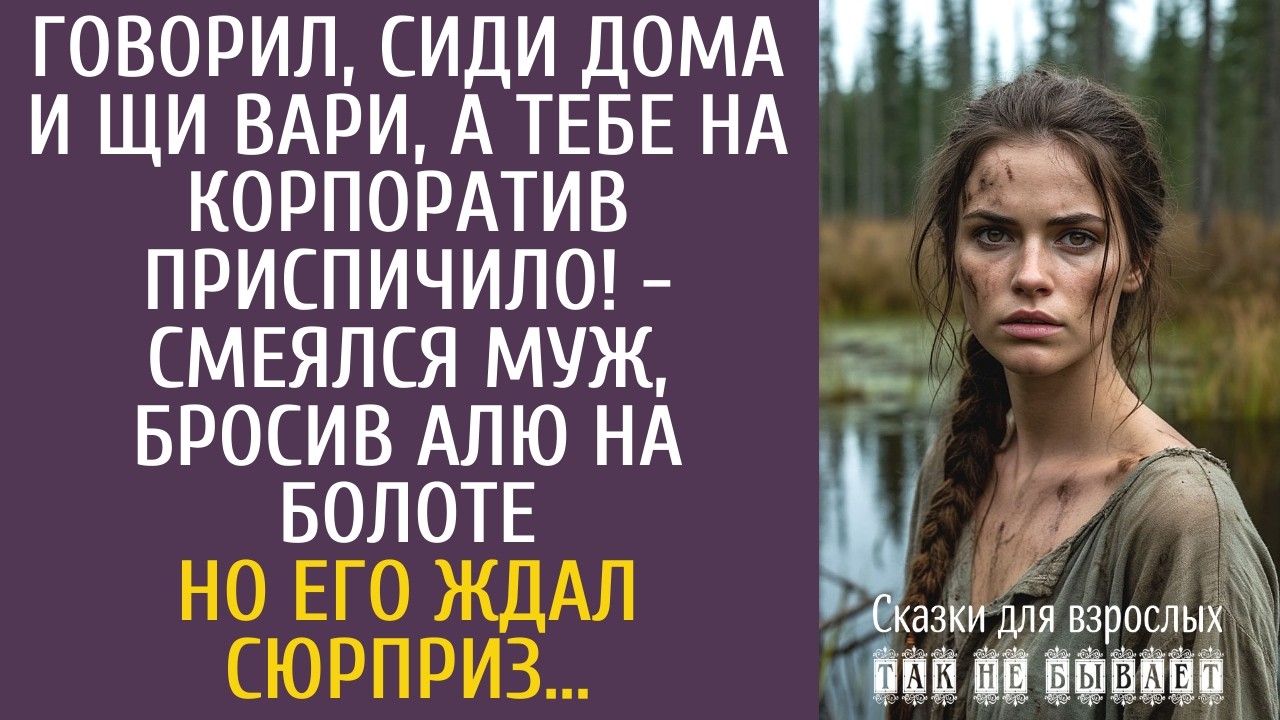 Говорил, сиди дома и щи вари, а тебе на корпоратив приспичило! - смеялся муж, бросив Алю на болоте…