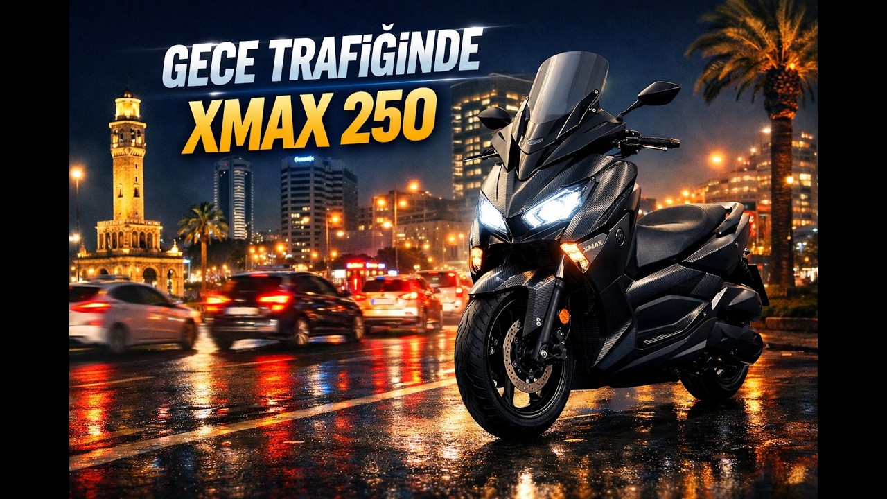 Xmax 250 ile İzmir şehir içi gece sürüşü ve kendime konuşmalar. Biraz gezi, biraz motor, biraz araba