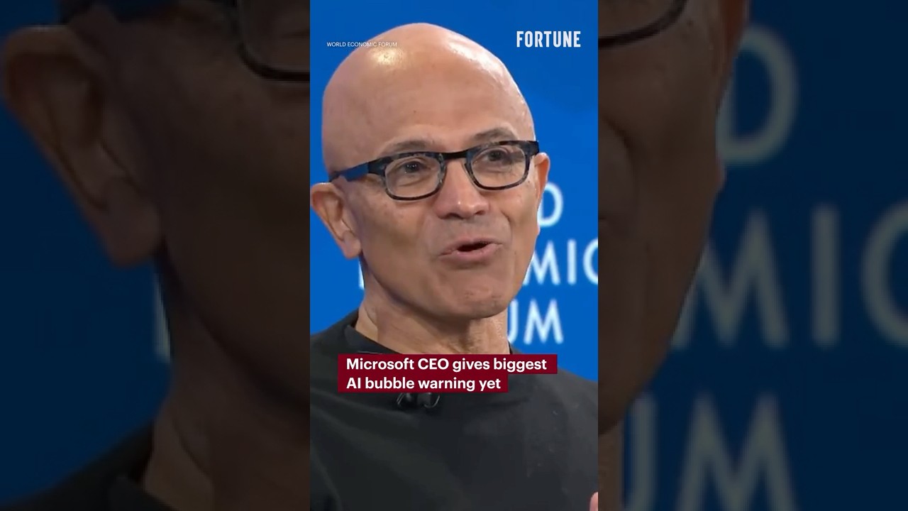 Microsoft CEO gives biggest AI bubble warning yet #AI #Microsoft