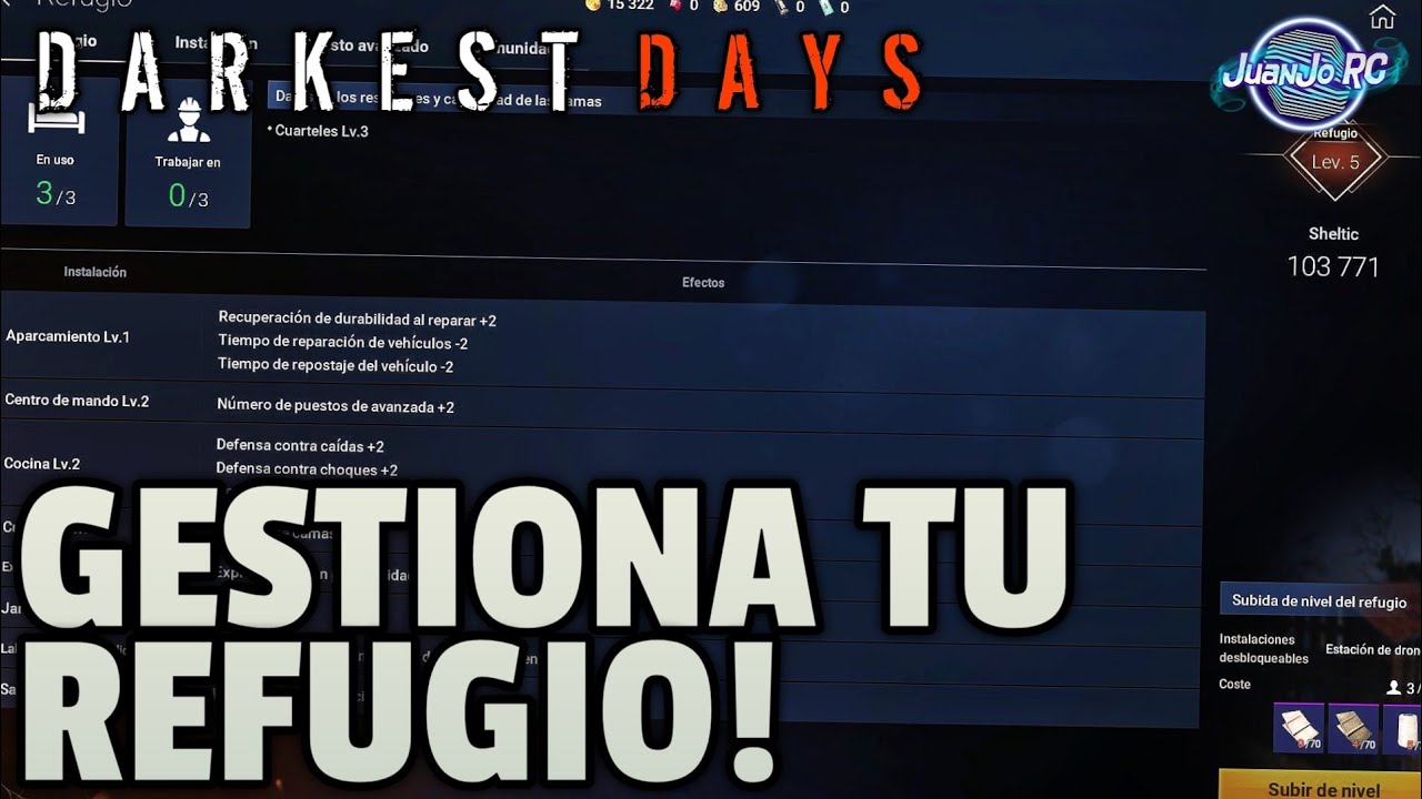 [Darkest Days] TODO SOBRE LA GESTION DE TU REFUGIO, INSTALACIONES Y MAS! [JuanJo RC]