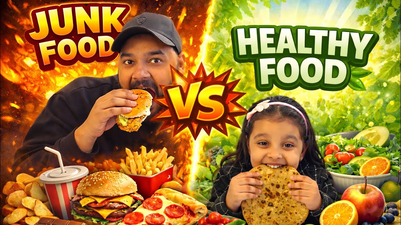 Junk Food vs Healthy Food | Family Challenge | who wins? | #food #viral #funwithfamily 