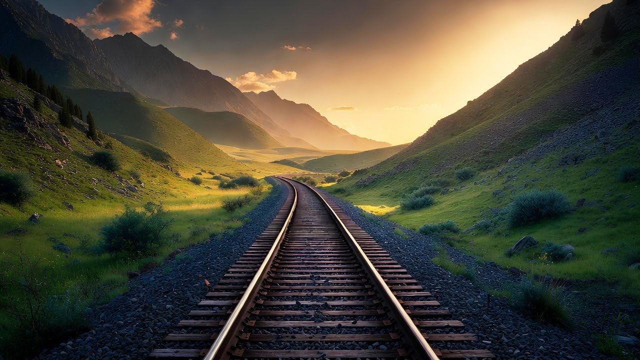 Steel Ribbons -   is a quiet Americana folk song about rails, land.