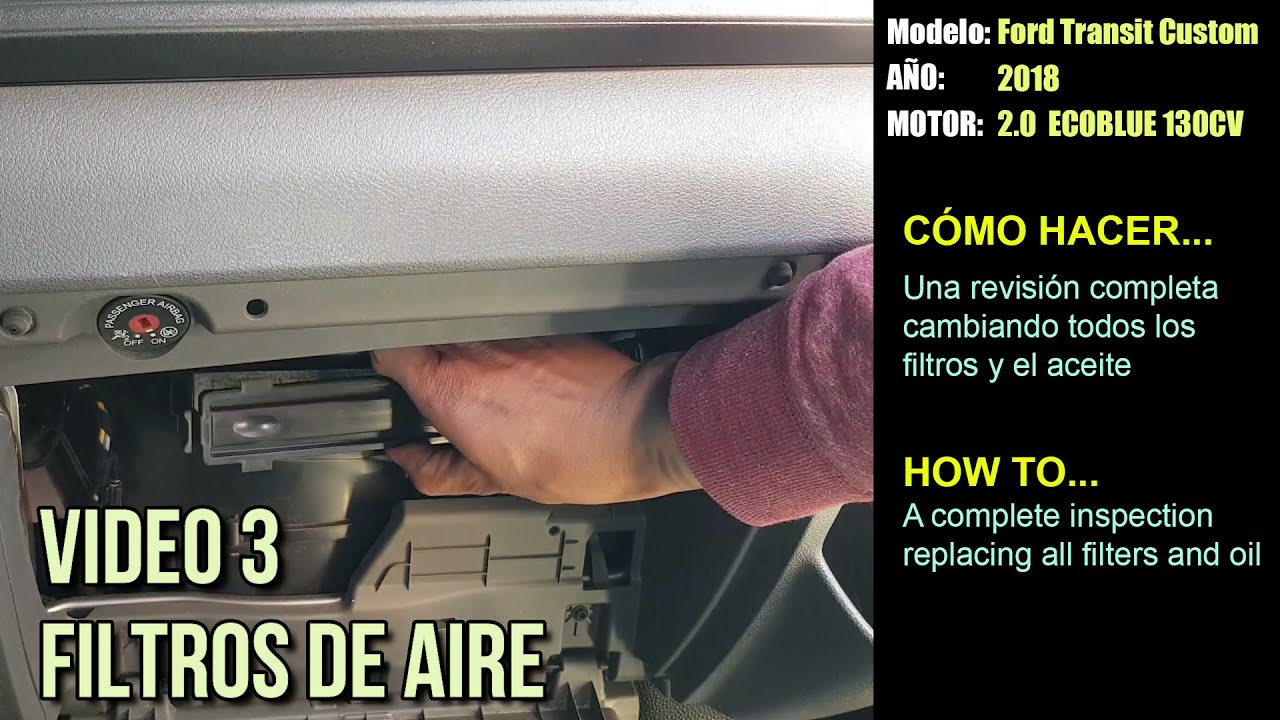 Cómo cambiar filtros de aire ford transit / How to change air filters ford transit
