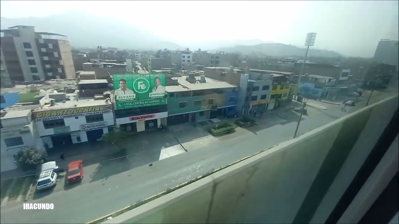 Viajando en LA LINEA 1  DEL METRO DE LIMA desde la estación Caja de Agua hasta la estación Bayóvar.