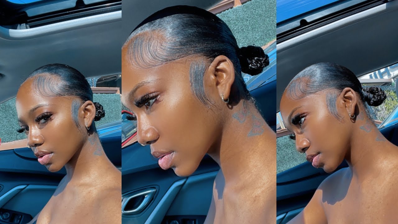HOW TO: SLEEK LOW BUN ON NATURAL HAIR + EDGES | NO HEAT
