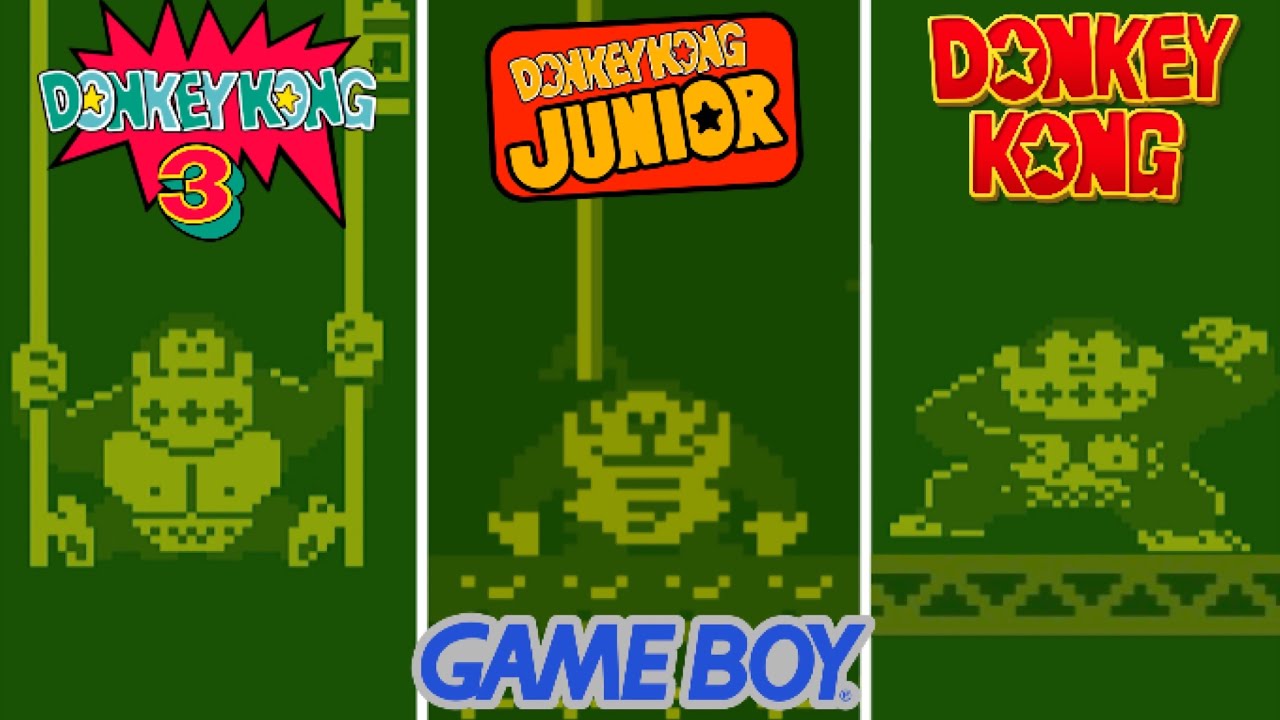 What if Donkey Kong, DK Jr. & DK 3 were made for Game Boy DMG