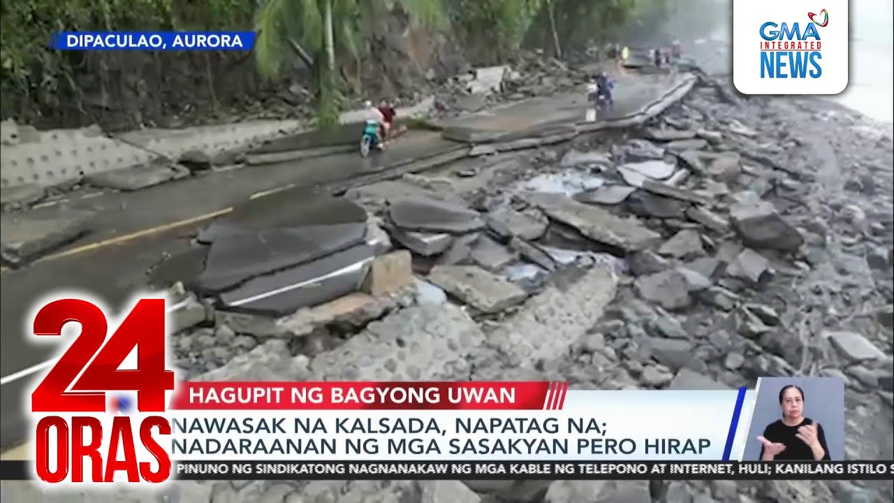 Nawasak na kalsada, napatag na; nadaraanan ng mga sasakyan pero hirap | 24 Oras