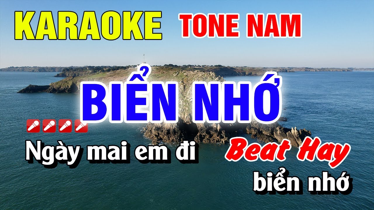 Karaoke Biển Nhớ Tone Nam Nhạc Sống Beat Hay | Nguyễn Linh