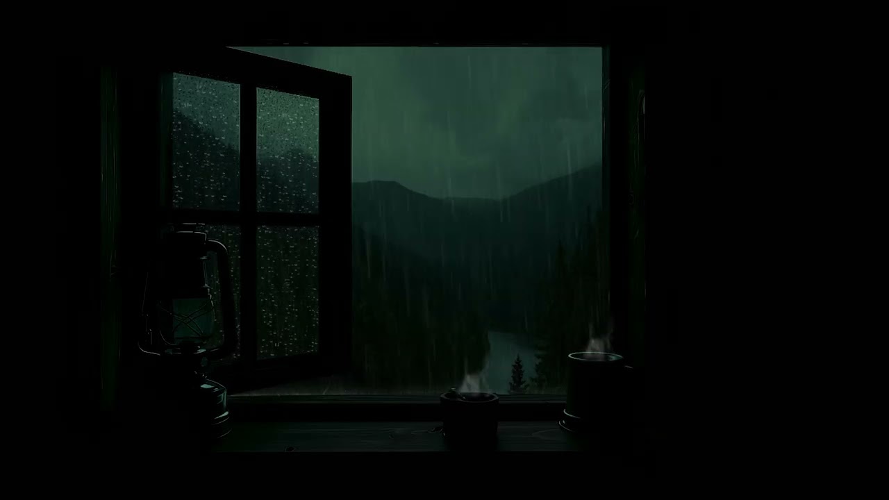 Peaceful Rain at Night by the Window | Soothing Sounds for Sleep and Relaxation