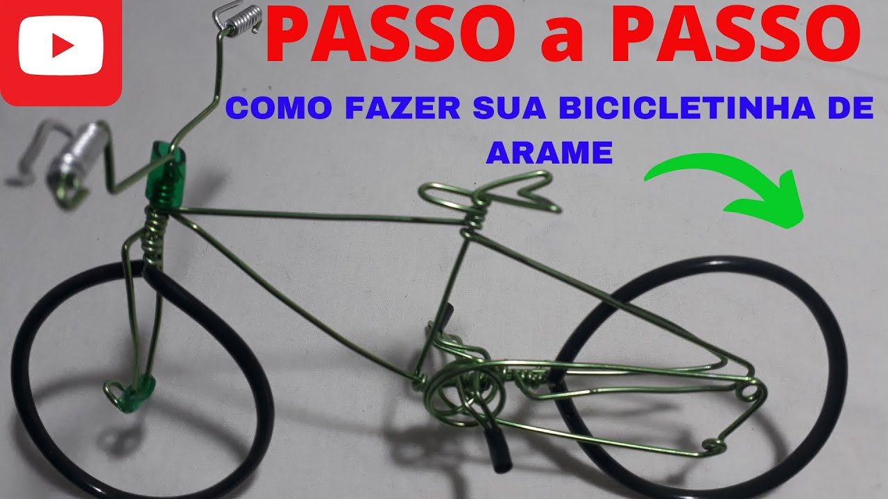 Artesanato com arame.(explicando como faz a bicicletinha)
