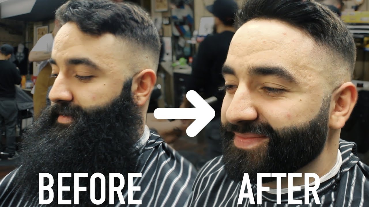 Beard Transformation Before And After - Long Beard To Short Fade Beard