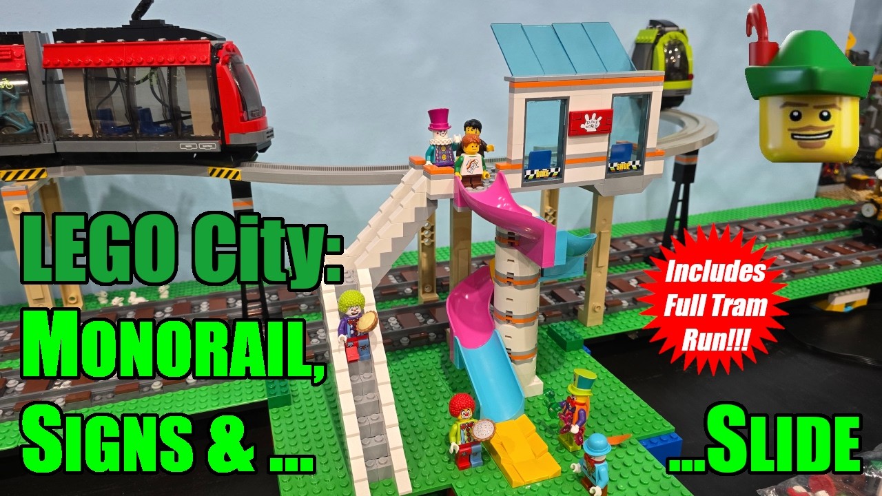 LEGO City - Monorail, Signs & Slide MOC 🚝🪧🛝🏹