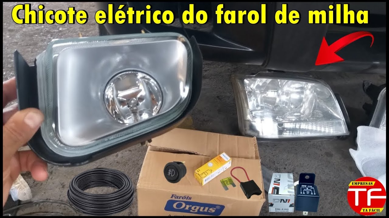 Como ligar farol de milha , fazer todo o chicote elétrico do farol auxiliar