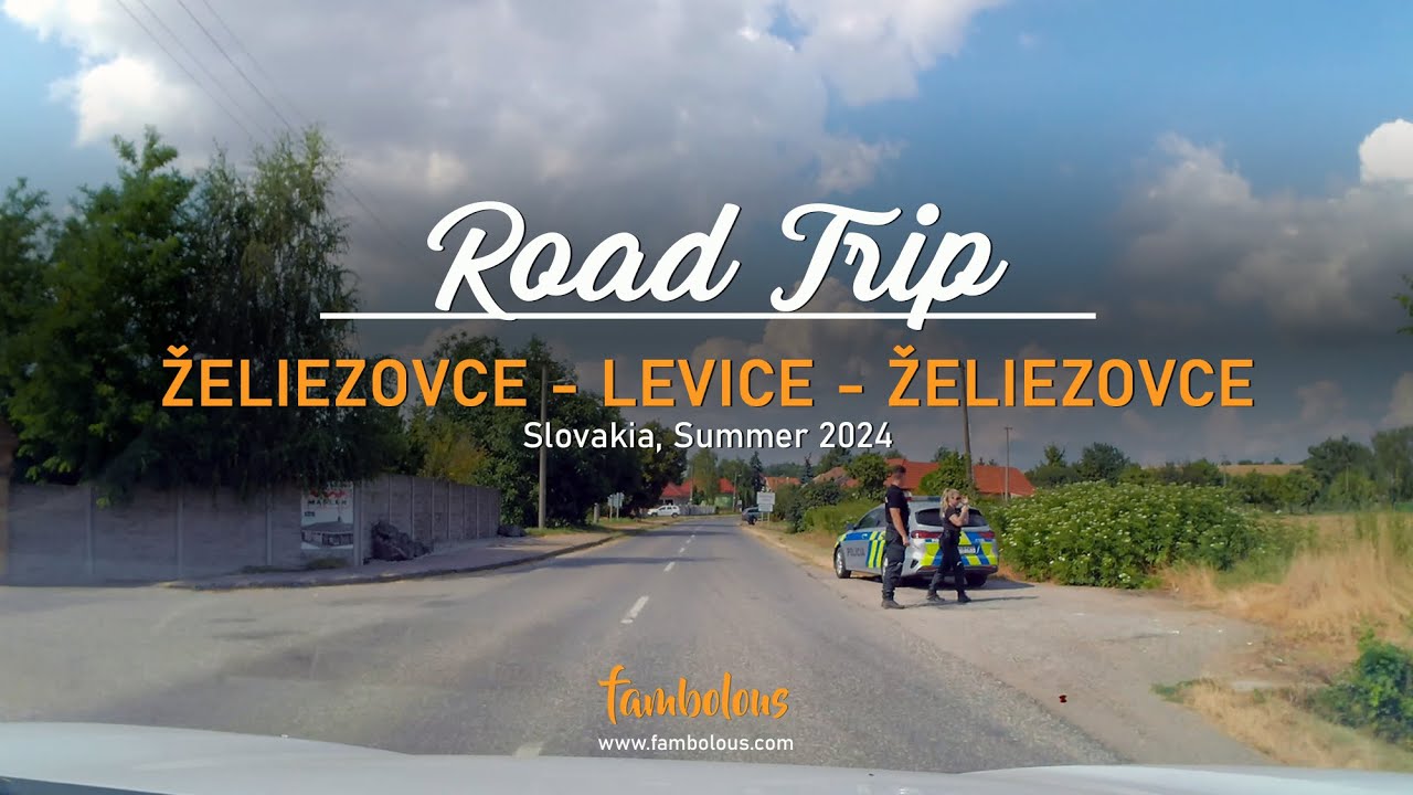 Road Trip (POW - Realtime Drive) from Zeliezovce (Zseliz) to Levice and back using different road