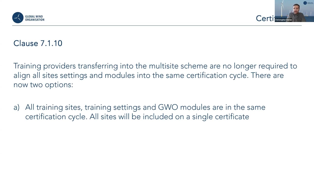 GWO Requirements for Certification and Training Updates - April 2025
