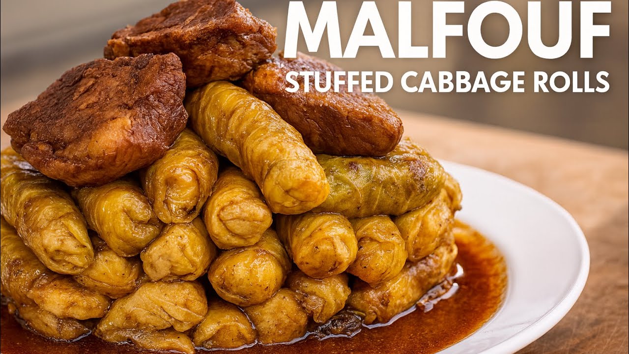 How to Make Authentic Lebanese Malfouf | Slow Cooked Cabbage Rolls with Lamb & Rice