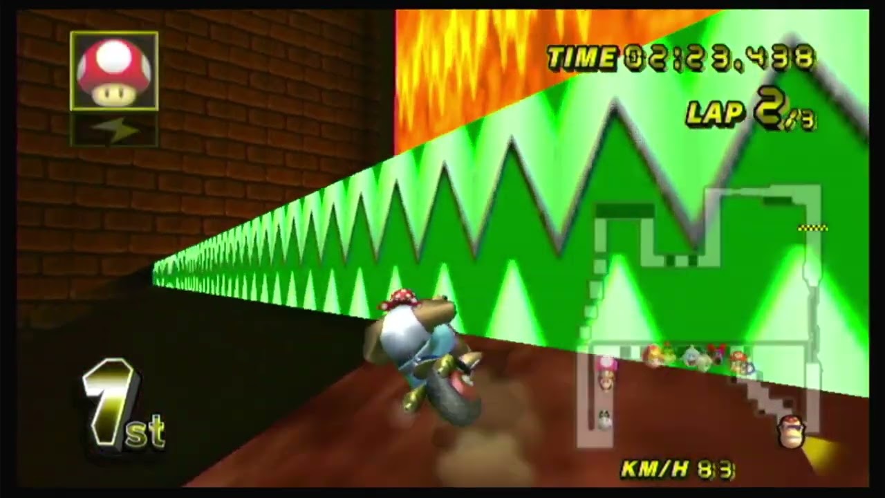 (MKWII) GBA Bowser Castle 3 (Iggy Ze Koopa)