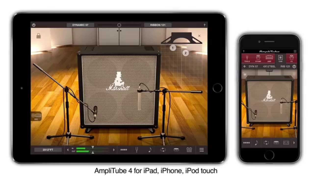 AmpliTube 4 iOS gear compared to Mac/PC versions