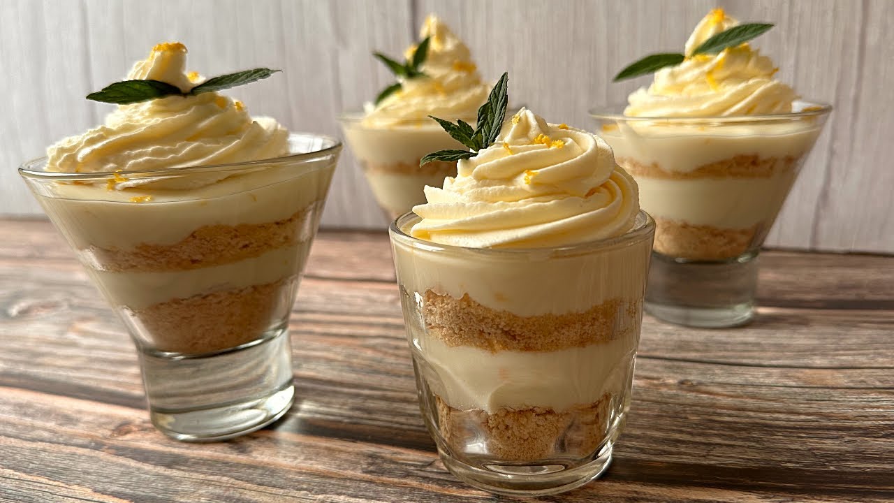 Postre de Limón en 5 minutos! El mas fácil, rápido y delicioso
