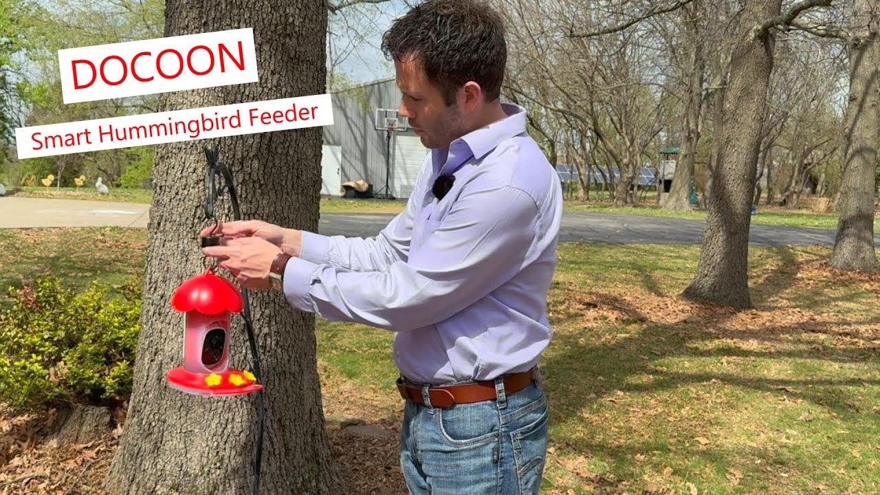 DOCOON Smart Hummingbird Feeder, a camera to look at birds! #birds #hummingbird #birdfeeder