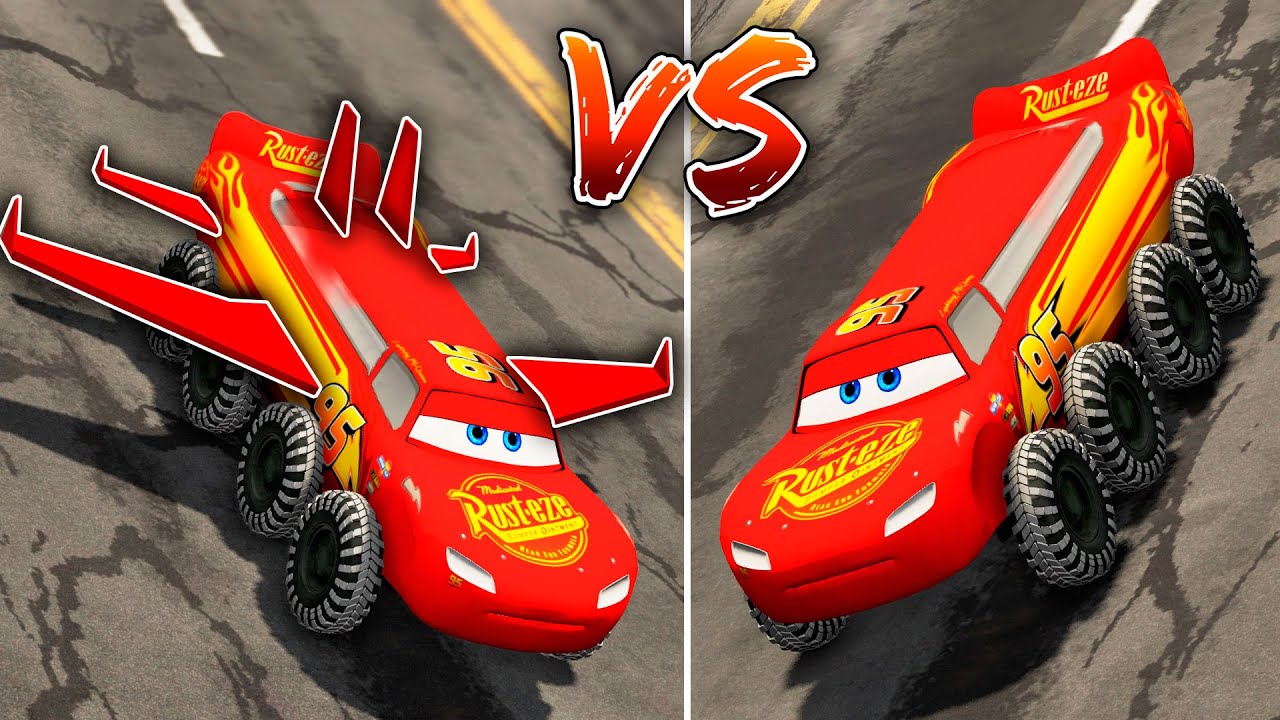 Flying Lightning Mcqueen with BTR wheels VS Lightning Mcqueen with BTR wheels - which is best?