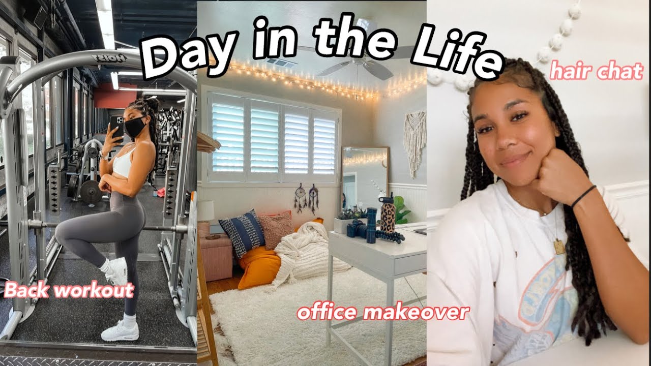 VLOG | hair chat, home office makeover, upper body workout
