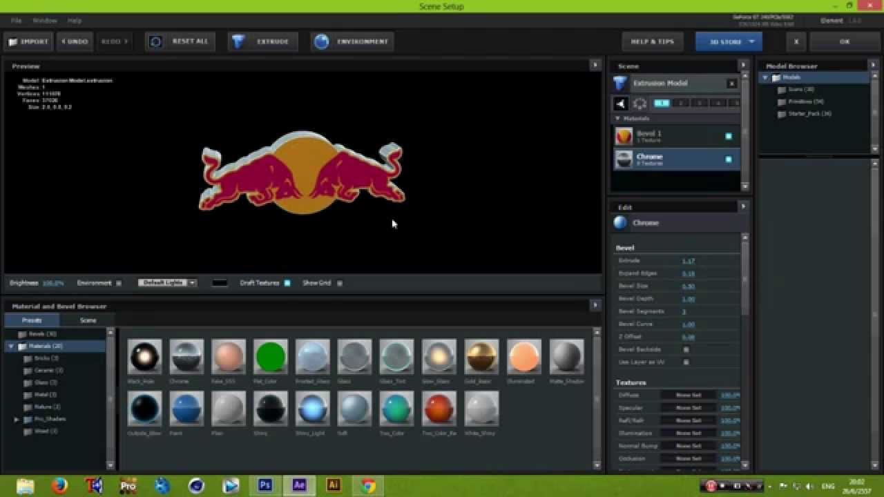 Photoshop And Element3D-Creating 3D Logos with texture