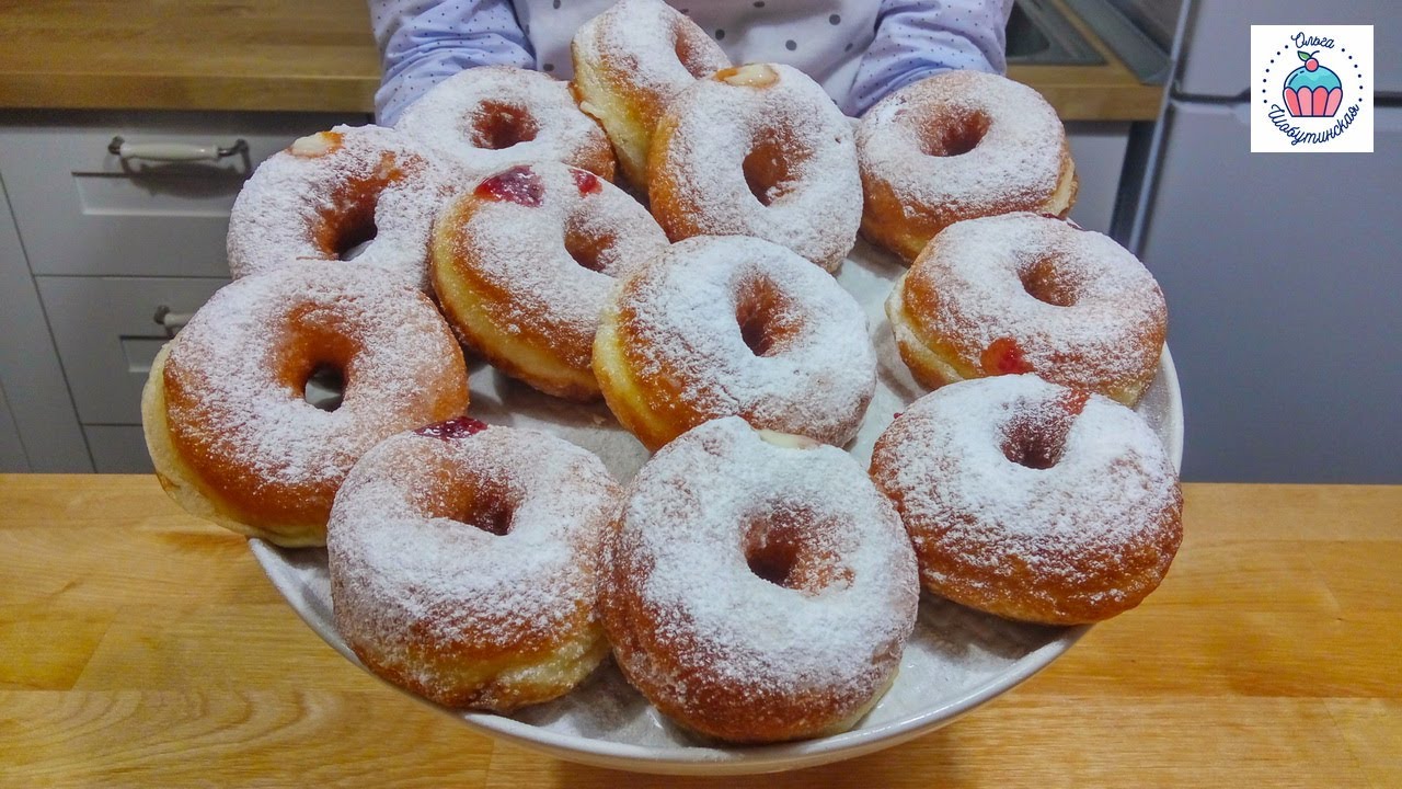 Воздушные ПОНЧИКИ с Заварным Кремом или Джемом | Вкуснейшие!!! Donuts with custard or jam