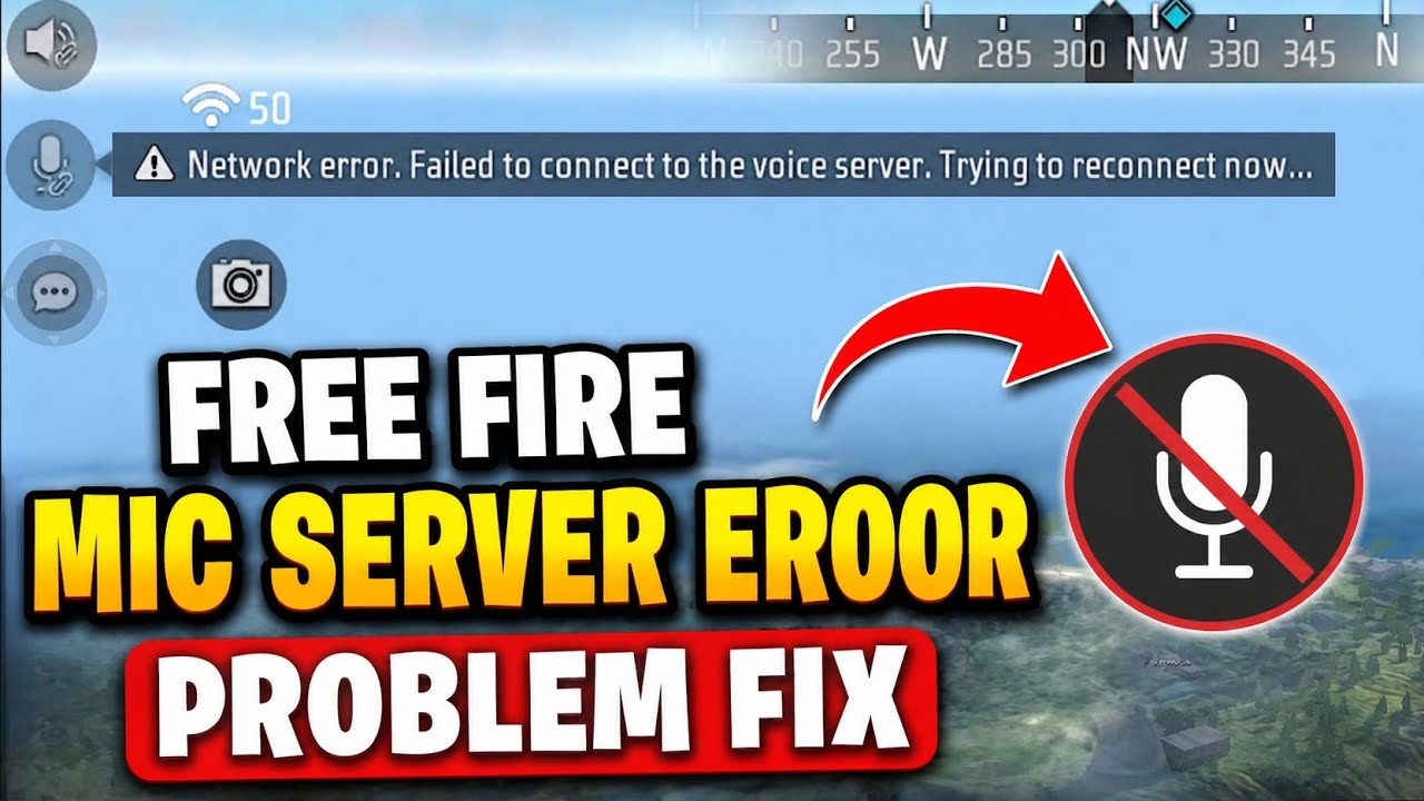 Network error. Failed to connect to the voice server Problem | Free Fire mic on problem solution 
