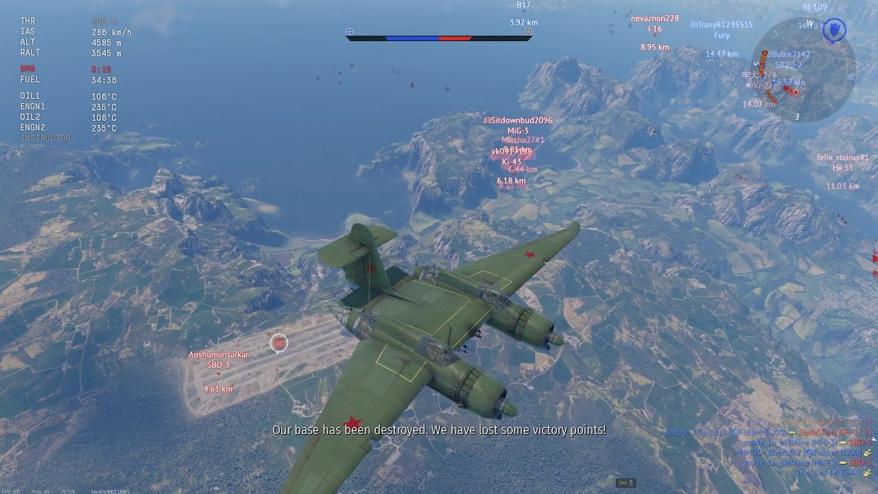 War Thunder; DB-LK; Destroying the enemy airfield using only 100 kg bombs; Air Arcade
