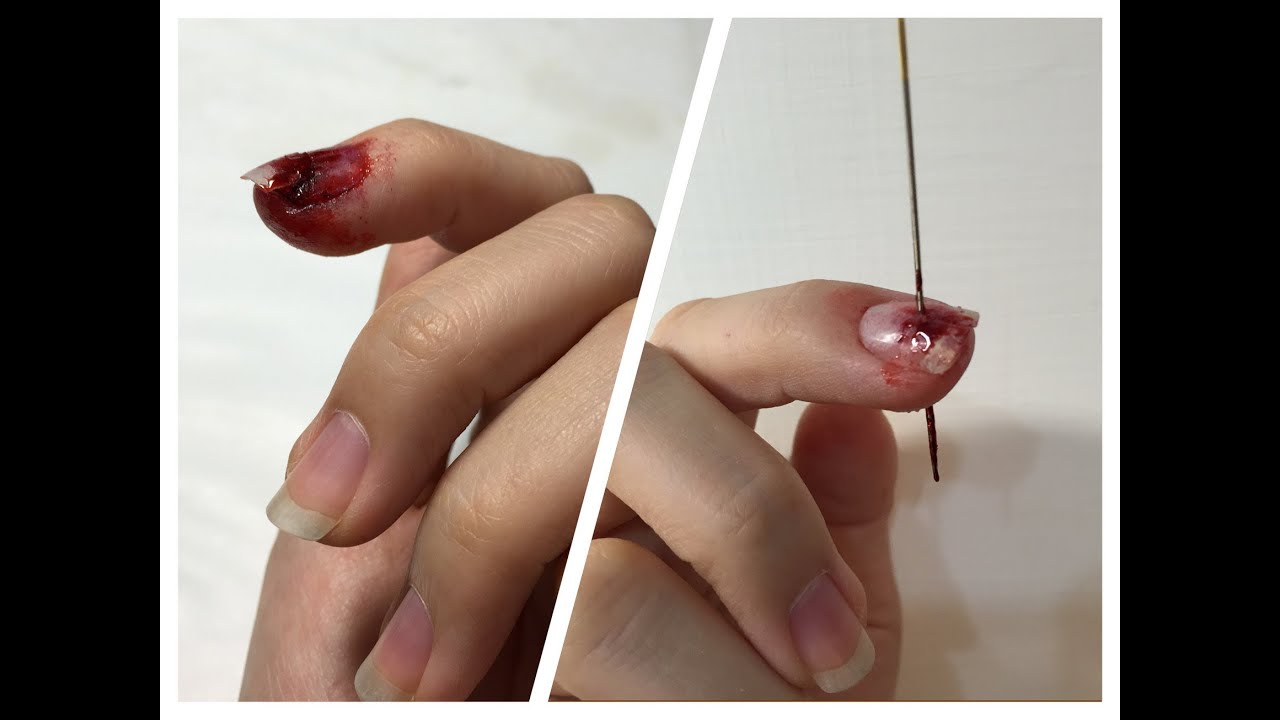 看起來很痛的特效化妝~天呀!我的指甲破裂了!! FX Make-up Tutorial |Nail breakage in two ways
